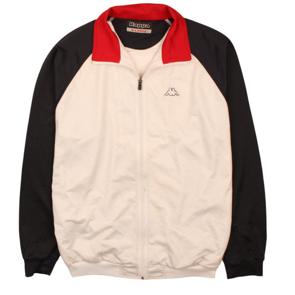 Kappa 90's Heavyweight Full Zip Up Sweatshirt XLarge White