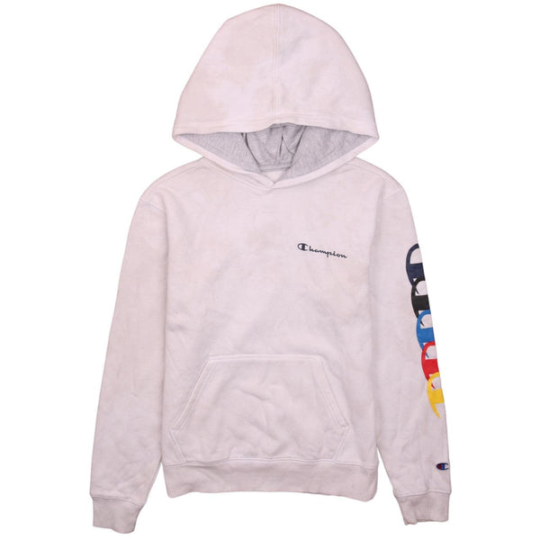 Vintage 90's Champion Women's Large White Pullover Hoodie B-Grade