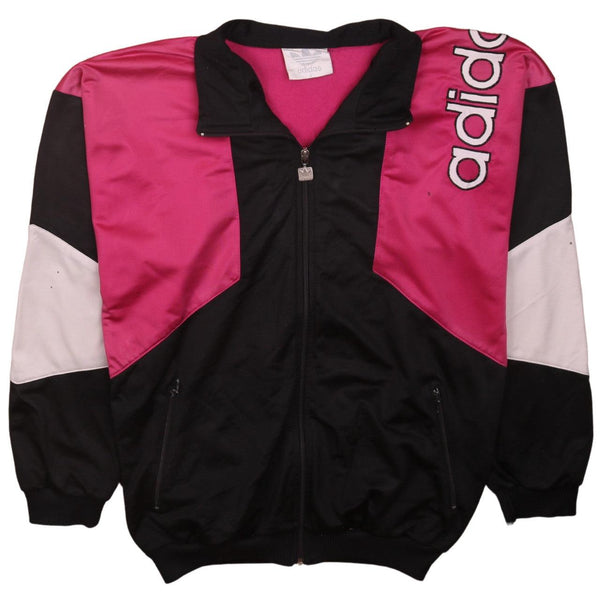 Adidas 90's Black Lightweight Full Zip Sweatshirt Large - Vintage Style