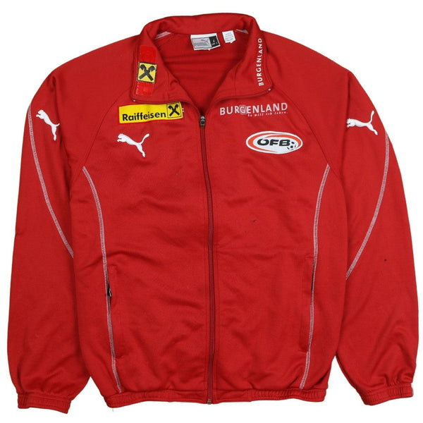 Puma 90's Lightweight Full Zip Up Sweatshirt Large Red