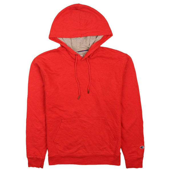 Champion 90's Drawstring Pockets Pullover Hoodie Medium Red