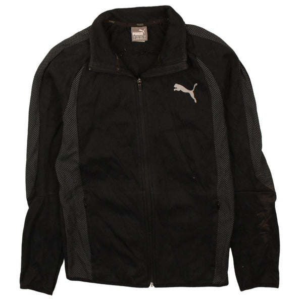Puma 90's Vintage Lightweight Men's Small Black Full Zip Sweatshirt