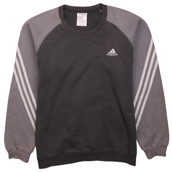 Adidas 90's Vintage Heavyweight Crew Neck Sweatshirt Gray Medium