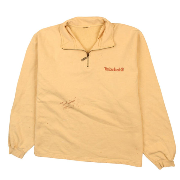 Timberland 90's Heavyweight Quarter Zip Sweatshirt XLarge (missing sizing label) Yellow