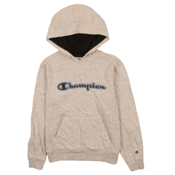 Champion 90s Grey Spellout Pullover Hoodie Women's Large Vintage