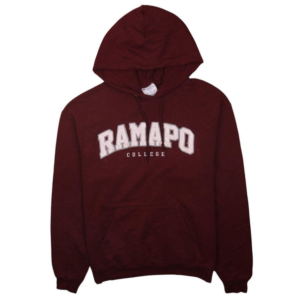 Vintage Champion 90's Ramapo College Burgundy Pullover Hoodie Large