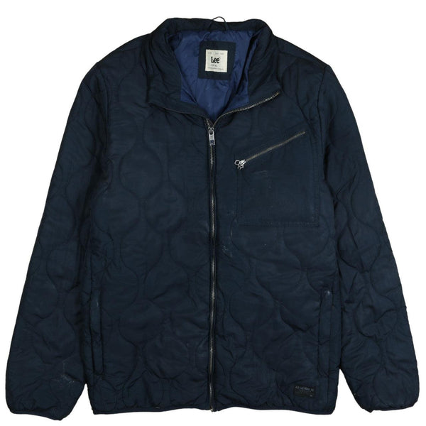 Lee Vintage 90's Quilted Windbreaker XLarge Navy Blue Jacket