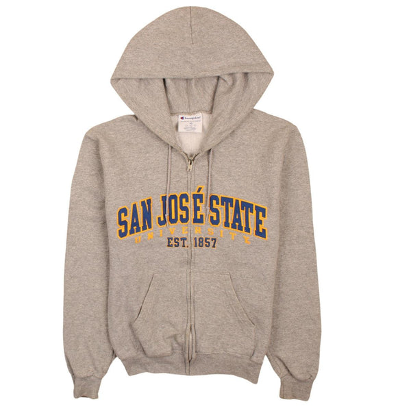 Champion 90s San Jose State University XSmall Grey Zip Hoodie Men