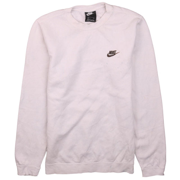 Authentic 90's Nike Swoosh Crew Neck Sweatshirt Small White