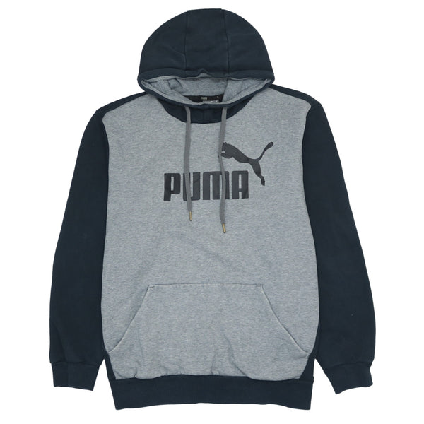Puma 90's Vintage Spellout Pullover Hoodie Men’s Large Black