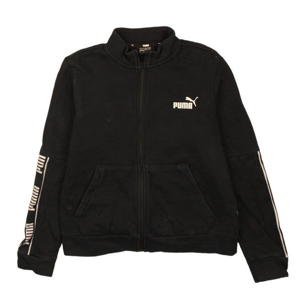 Puma 90's Women's Large Heavyweight Zip Sweater - Black, Vintage