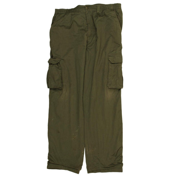 Active 90's Straight Leg Baggy Trousers / Pants 38 Green