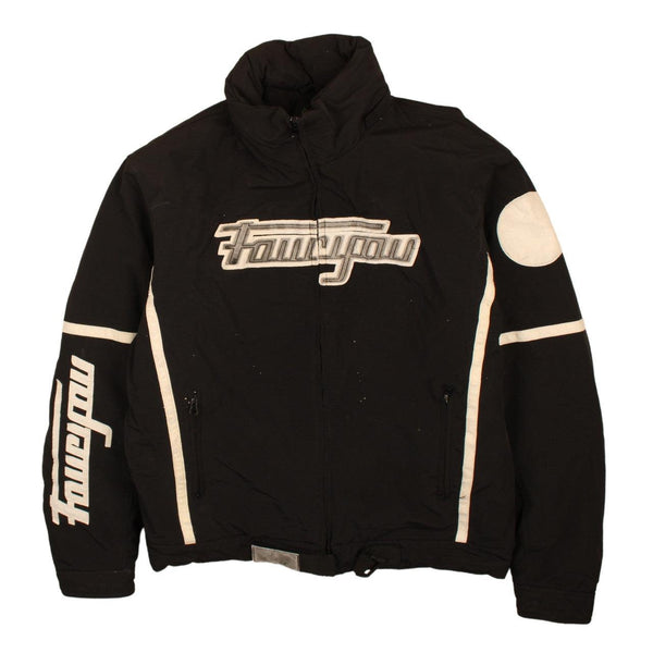 90's Vintage Active Heavyweight Black Windbreaker XLarge Full Zip