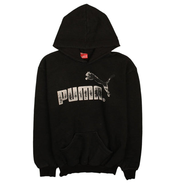 Puma Vintage 90's Black Spellout Pullover Hoodie XXLarge 2XL