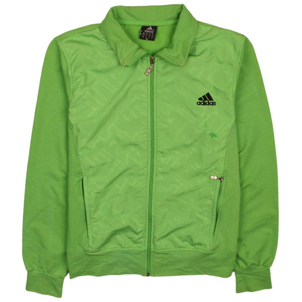 Adidas 90's Green Women's XL Zip-Up Lightweight Sweatshirt Vintage