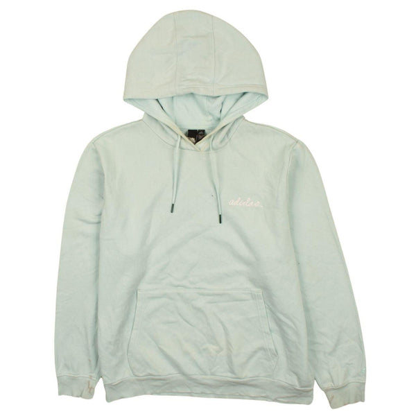 Adidas Vintage 90's Blue Drawstring Pockets Pullover Hoodie Medium