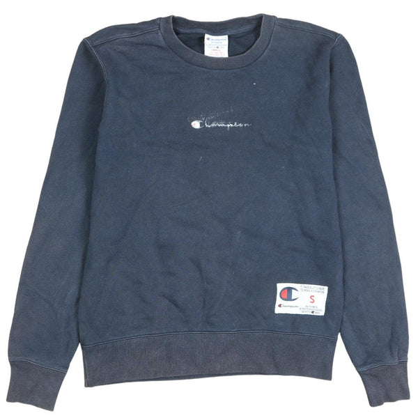 Vintage Champion 90s Navy Blue Heavyweight Crew Neck Sweatshirt Small