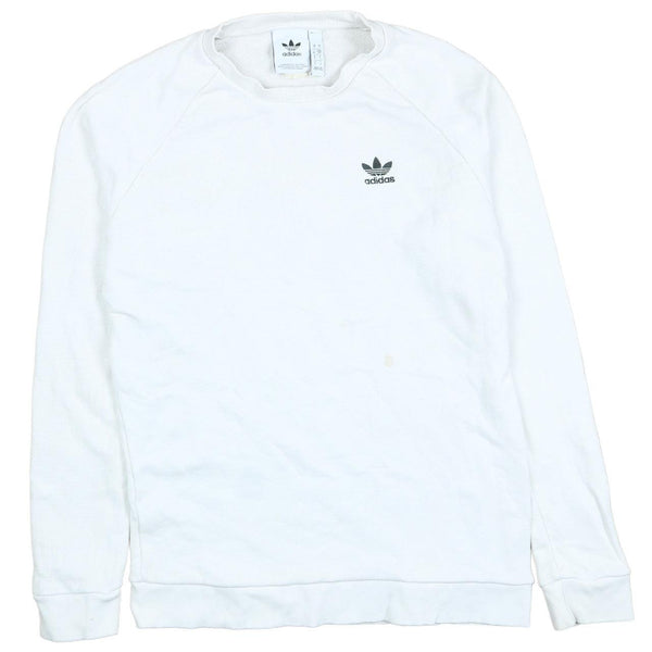 Adidas 90's White Heavyweight Crew Neck Sweatshirt Men's Small