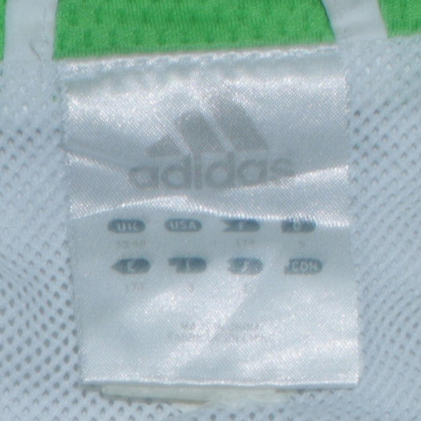 Adidas 90's Vintage White Striped Sleeves Zip Windbreaker Large