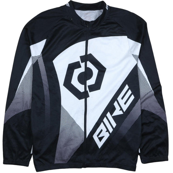 90s Black XLarge Men's Lightweight Full Zip Sweatshirt - Active
