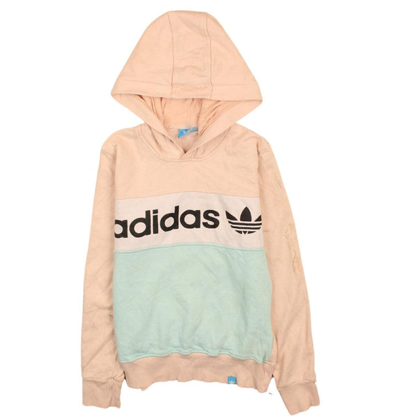 Adidas 90's Retro Spellout Pullover Hoodie Small Blue Pink Men