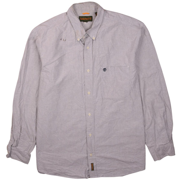 Timberland 90's Long Sleeves Button Up Shirt XLarge Grey