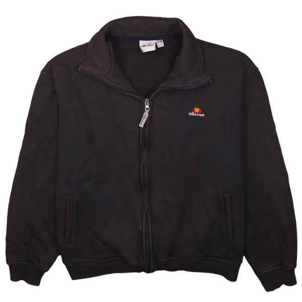 Ellesse Vintage 90's Black Full Zip Sweatshirt 2XL Women's Retro Style