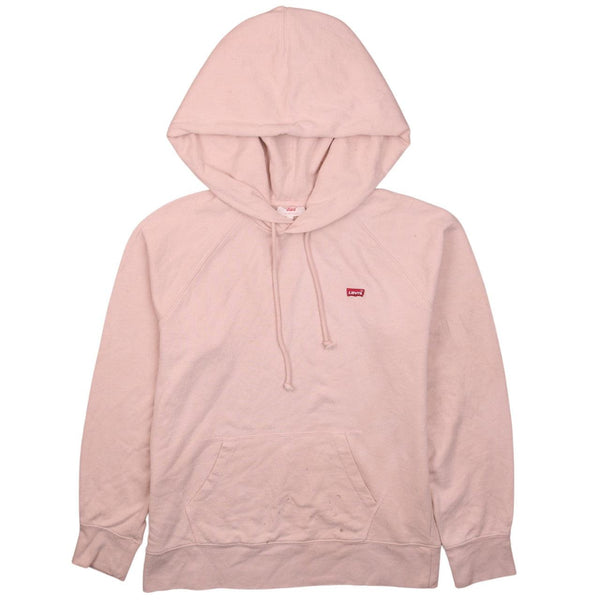 Levi's 90's Pink Drawstring Pockets Pullover Hoodie for Men Small Size