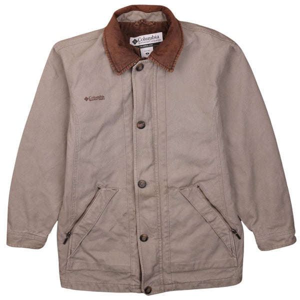 Columbia 90's Lightweight Button Up Windbreaker Small Grey