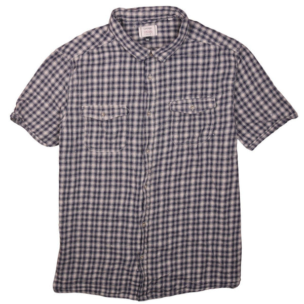 Vintage 90's George Black Short Sleeve Button-Up T Shirt 3XL
