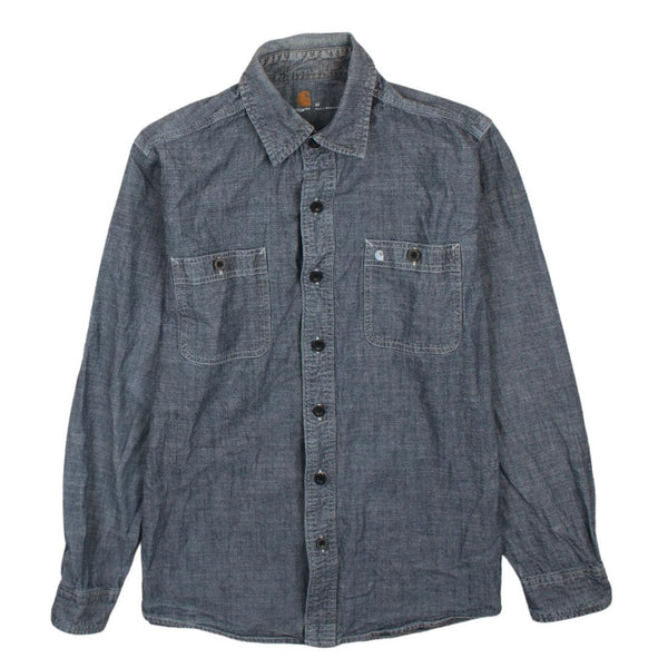 Carhartt 90's Long Sleeves Button Up Shirt Medium Blue