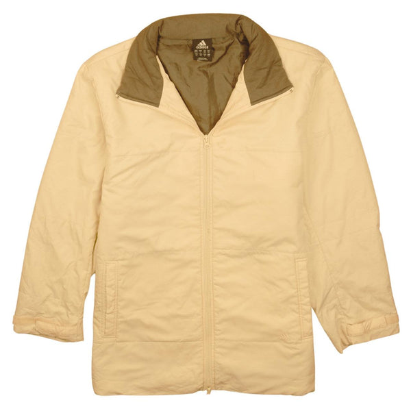 Adidas Men's 90's Yellow Full Zip Windbreaker Small Lightweight Jacket