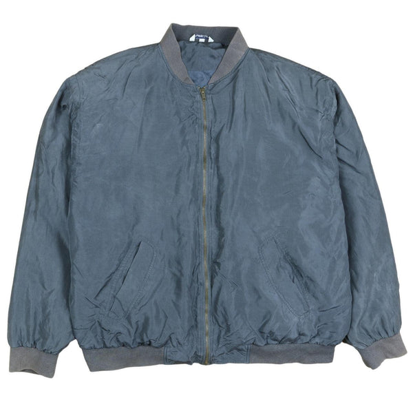 Vintage 90's Men's Navy Blue XL Full Zip Lightweight Windbreaker