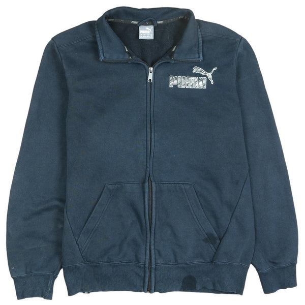 Puma 90's Navy Blue Heavyweight Men's Medium Zip Up Sweatshirt
