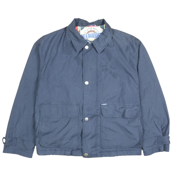 Vintage 90's Active XXL Navy Blue Lightweight Button Up Windbreaker