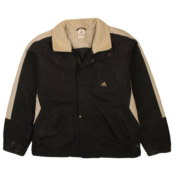 Adidas Vintage 90's Black Lightweight Full Zip Windbreaker - Men's XL