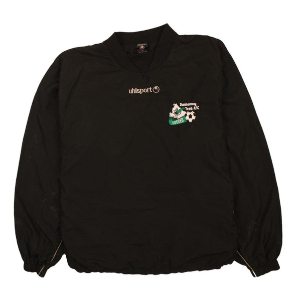 90s Uhlsport Active Black Lightweight Men's Large Windbreaker Jacket