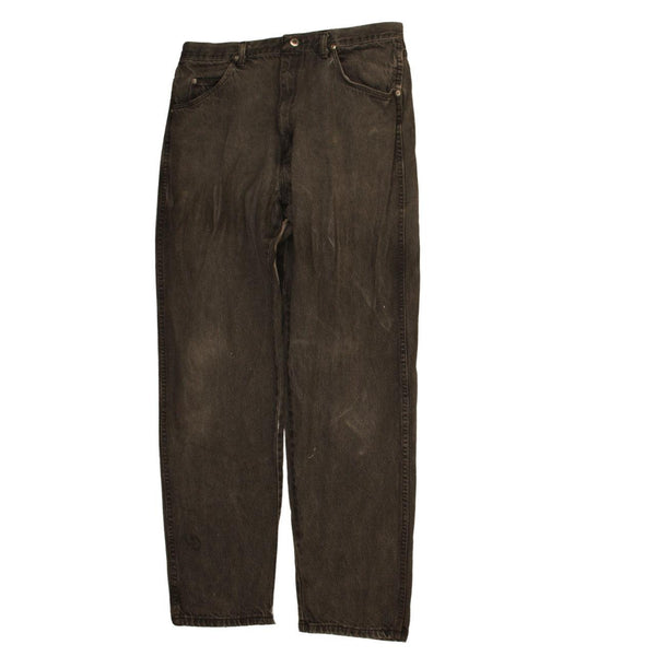 Wrangler 90's Straight Leg Baggy Trousers / Pants 34 Black
