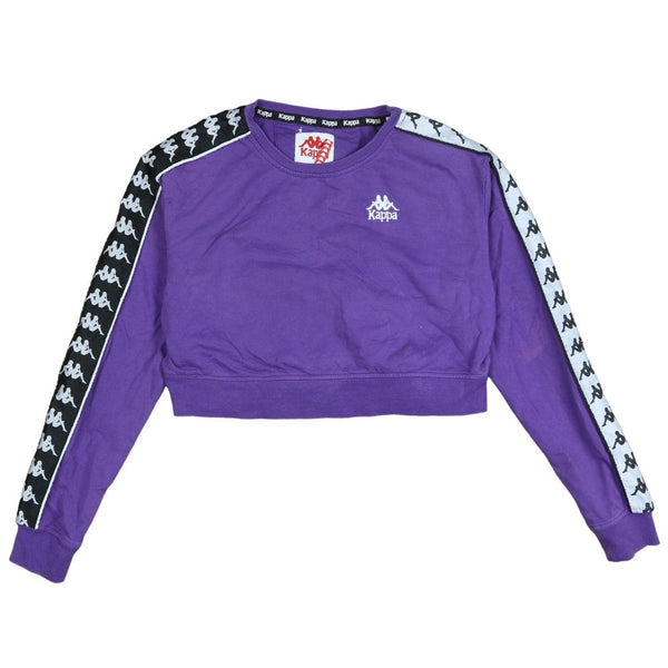 Kappa 90's Crop Crew Neck Sweatshirt Small Purple