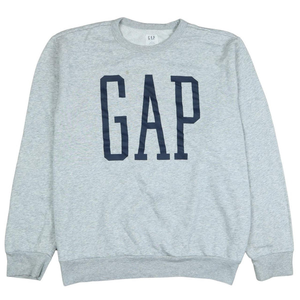 Gap Vintage 90's Grey Crew Neck Spellout Sweatshirt Men's Large