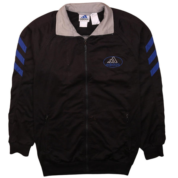 Adidas 90's Black Full Zip Up Sweatshirt XLarge Vintage Activewear