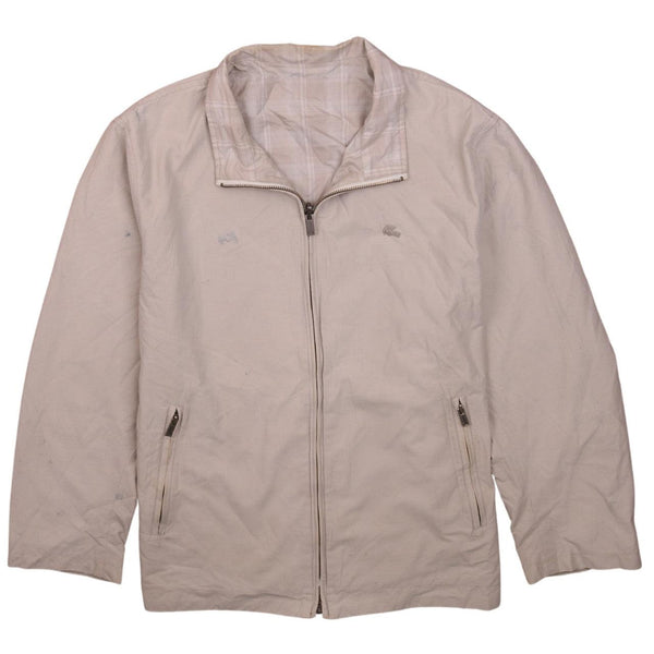 Lacoste 90's Grey Windbreaker Medium Full Zip, Lightweight, Stained