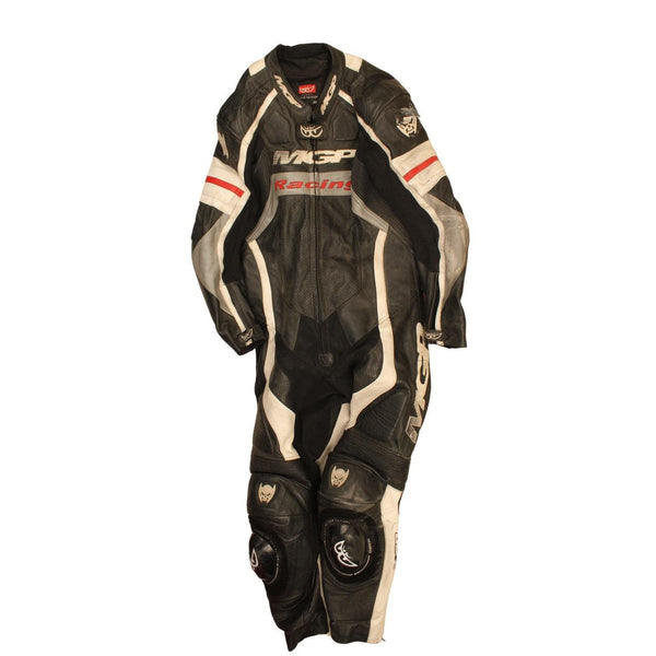 Vintage 90's Black Leather Dangri Men's 48 Motorbike Racing Suit