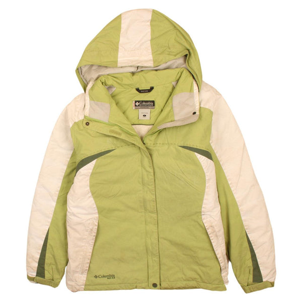 Columbia 90's Hooded Full Zip Up Windbreaker Large Green