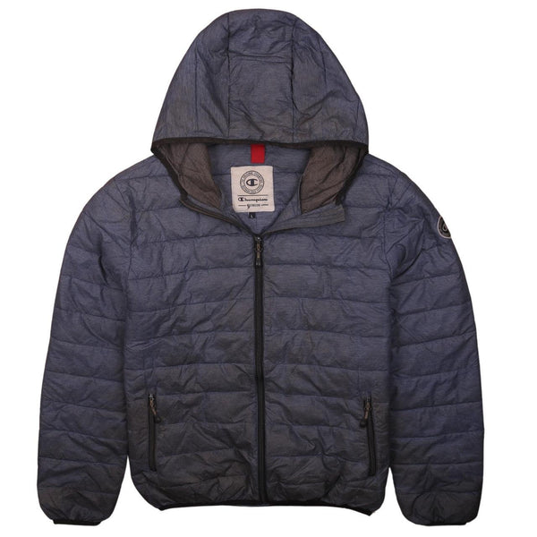 Champion 90's Navy Lightweight Zip Puffer Jacket Women Large