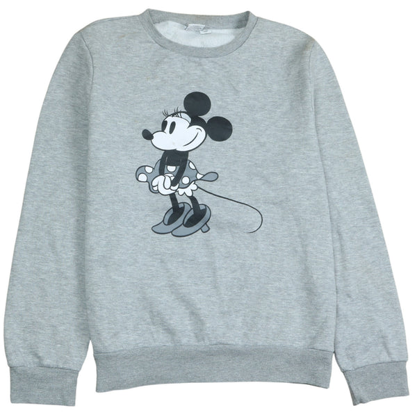 Vintage 90's Disney Mickey Mouse Crew Neck Sweatshirt, Medium Grey