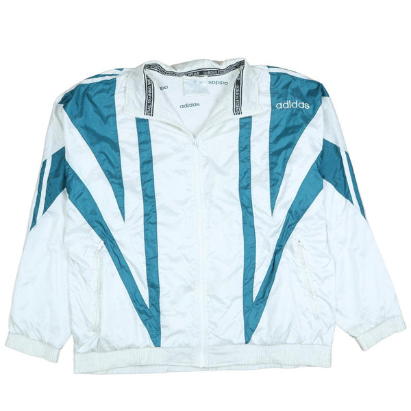 Adidas 90's Men's XLarge Lightweight White Windbreaker Jacket