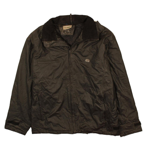 Lacoste 90's Vintage Black Windbreaker Jacket Large Lightweight Zip