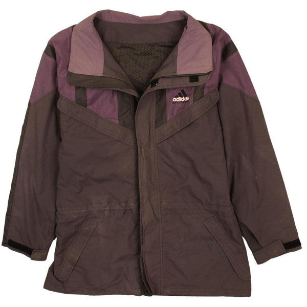 Adidas Purple 90's Vintage Windbreaker XLarge Missing Label Lightweight