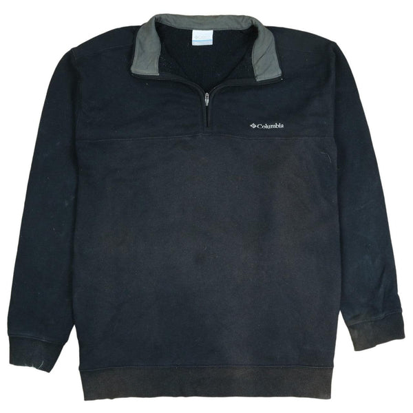 Columbia Vintage 90's Black XLarge Quarter Zip Heavyweight Sweatshirt